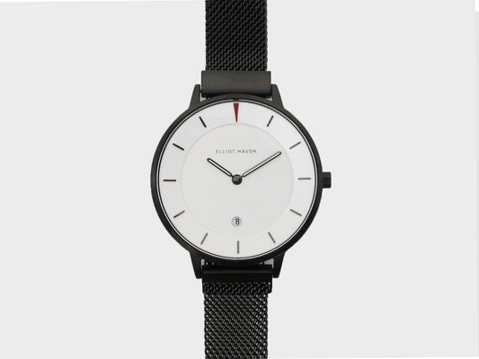 Piano Black Minimalist Mesh - 38mm