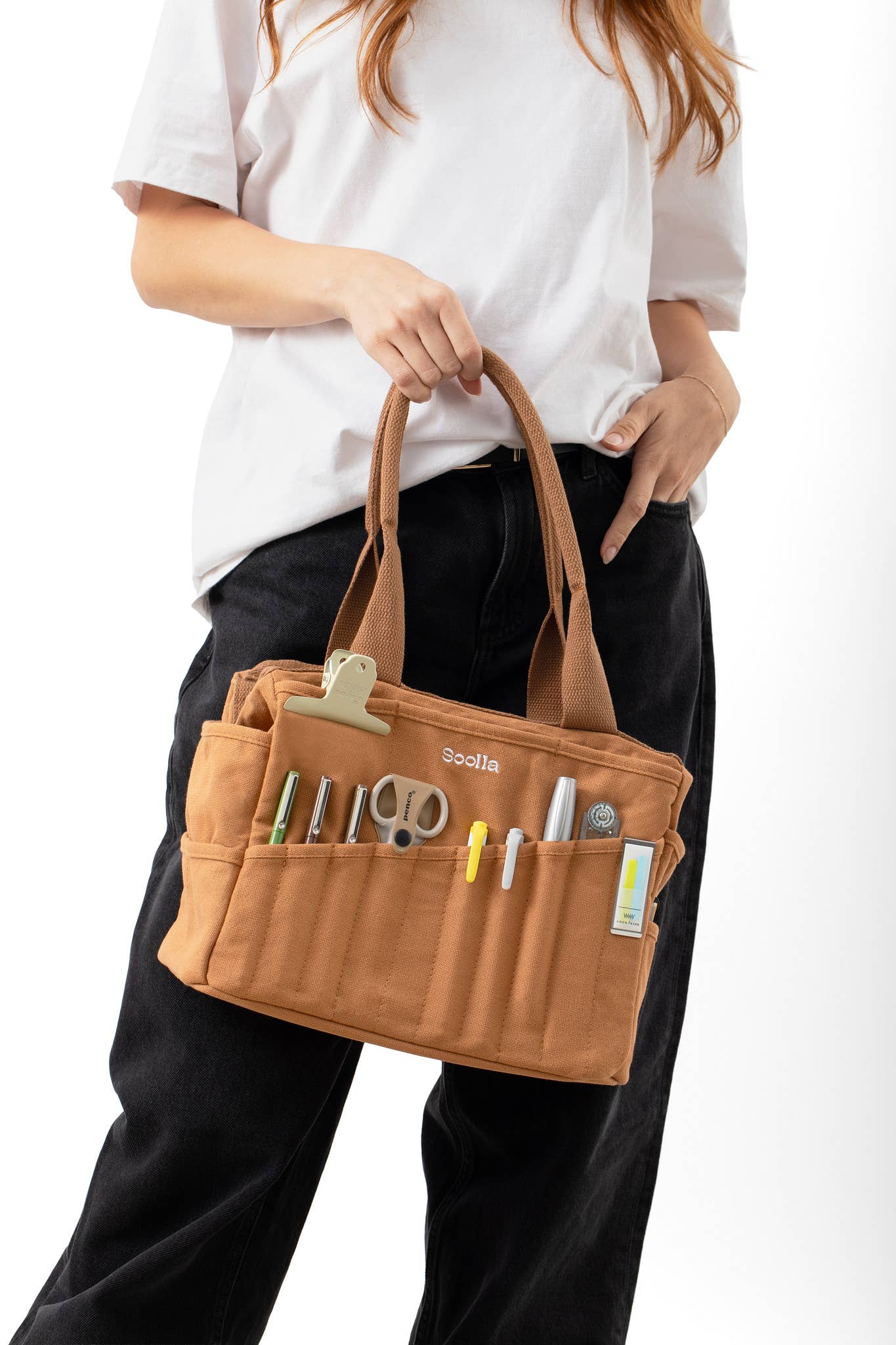 Soolla Studio Artist Bag, Sunset Mustard, Journaling Bag