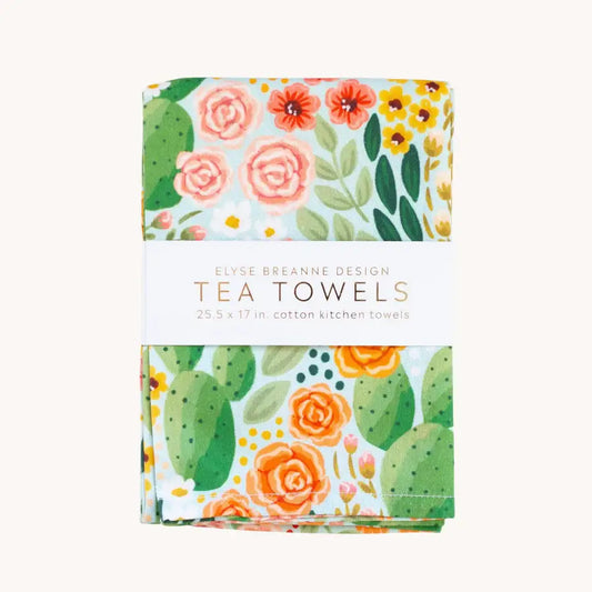 Pack of 2 Cactus Blooms Tea Towels