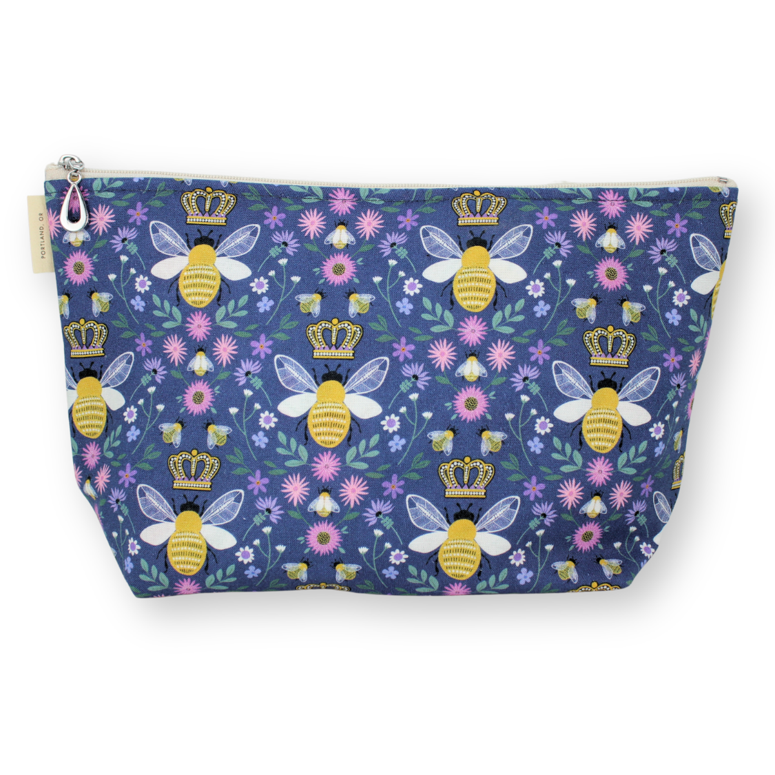 The Large Makeup Bag | Lined Zip Pouch | Cotton