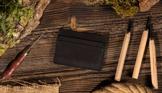 Leather Card Holder Wallet, Handmade Wallet for Men