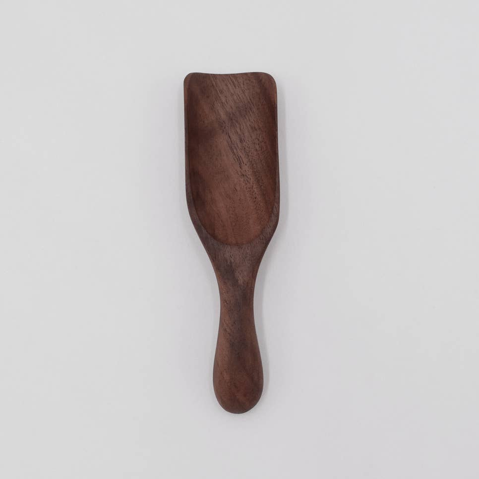 5" Small Walnut Wood Tea Scoop - Kitchen Serving Utensil