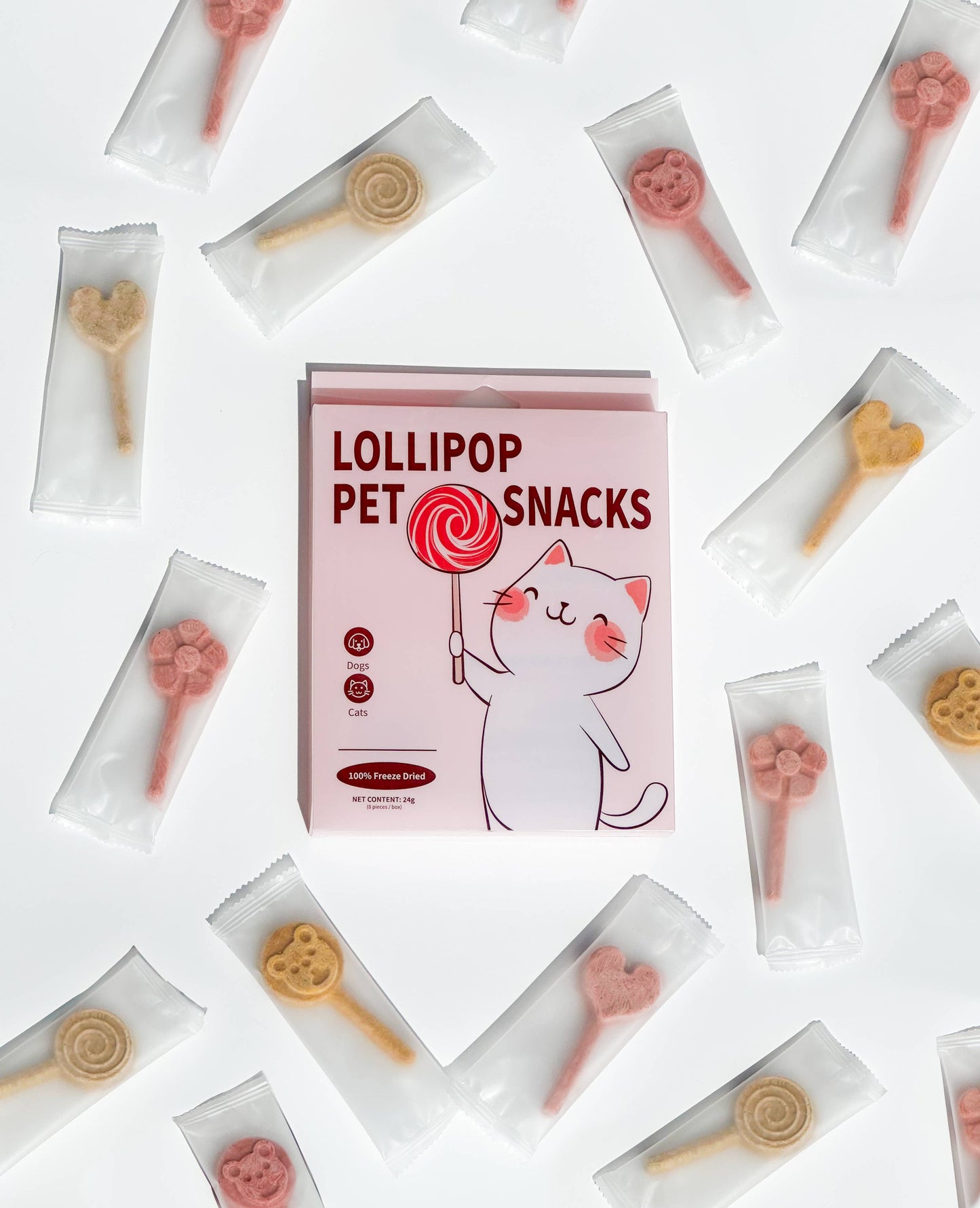 Freeze Dried Lollipops Pet Treats for Cats & Dogs