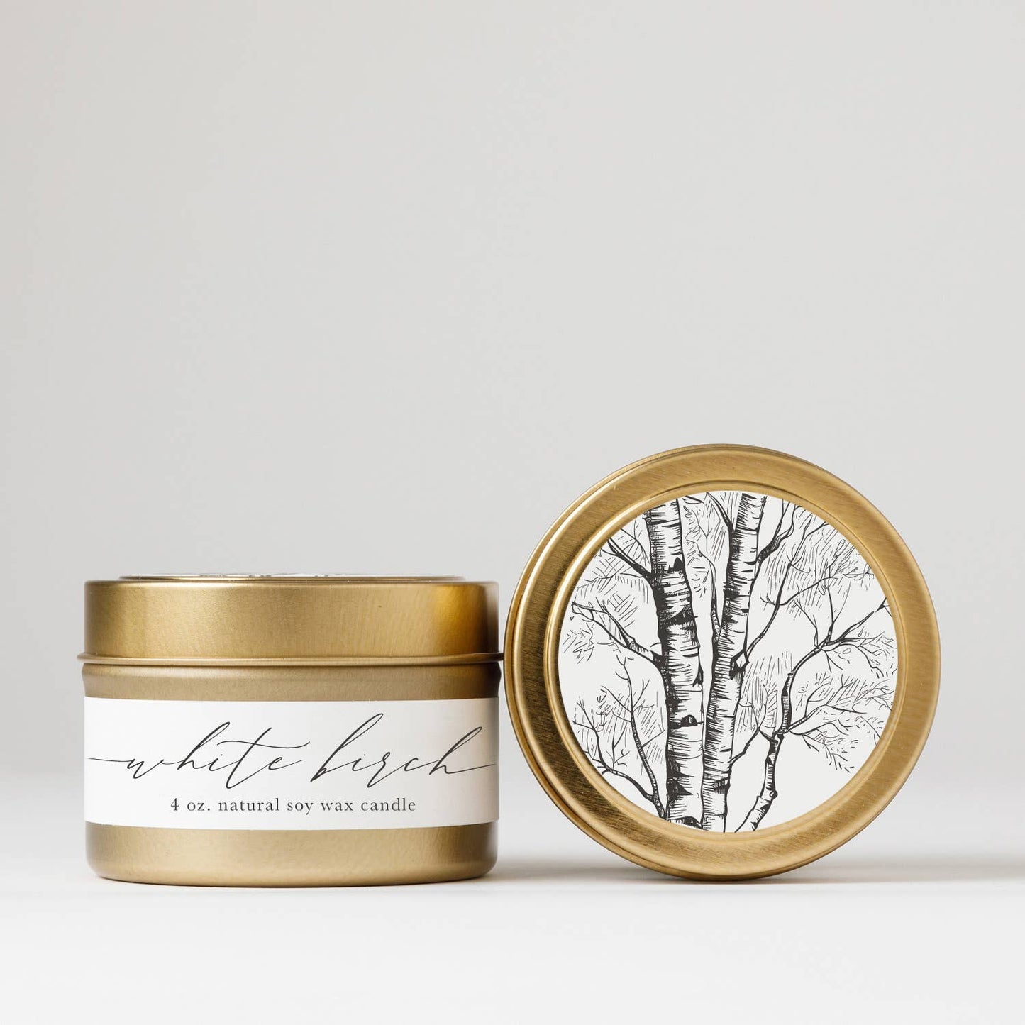 White Birch : Tin Soy Candle