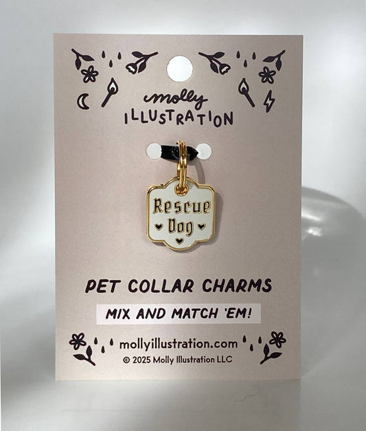 Rescue Dog - Pet Collar Charm