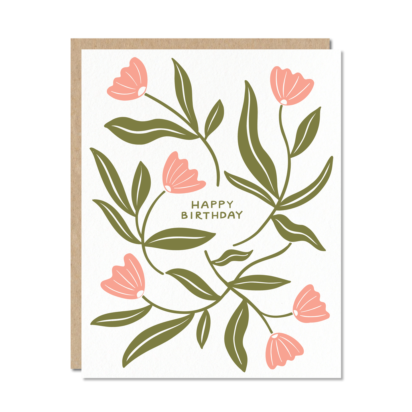 Abstract Flowers - Birthday Card