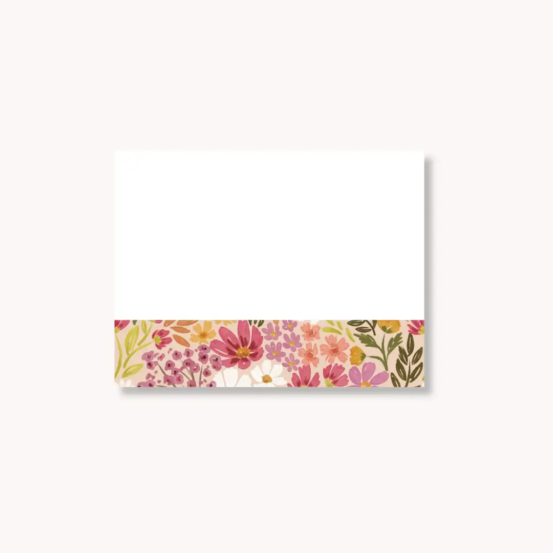 Floral Sticky Note, 4x3"