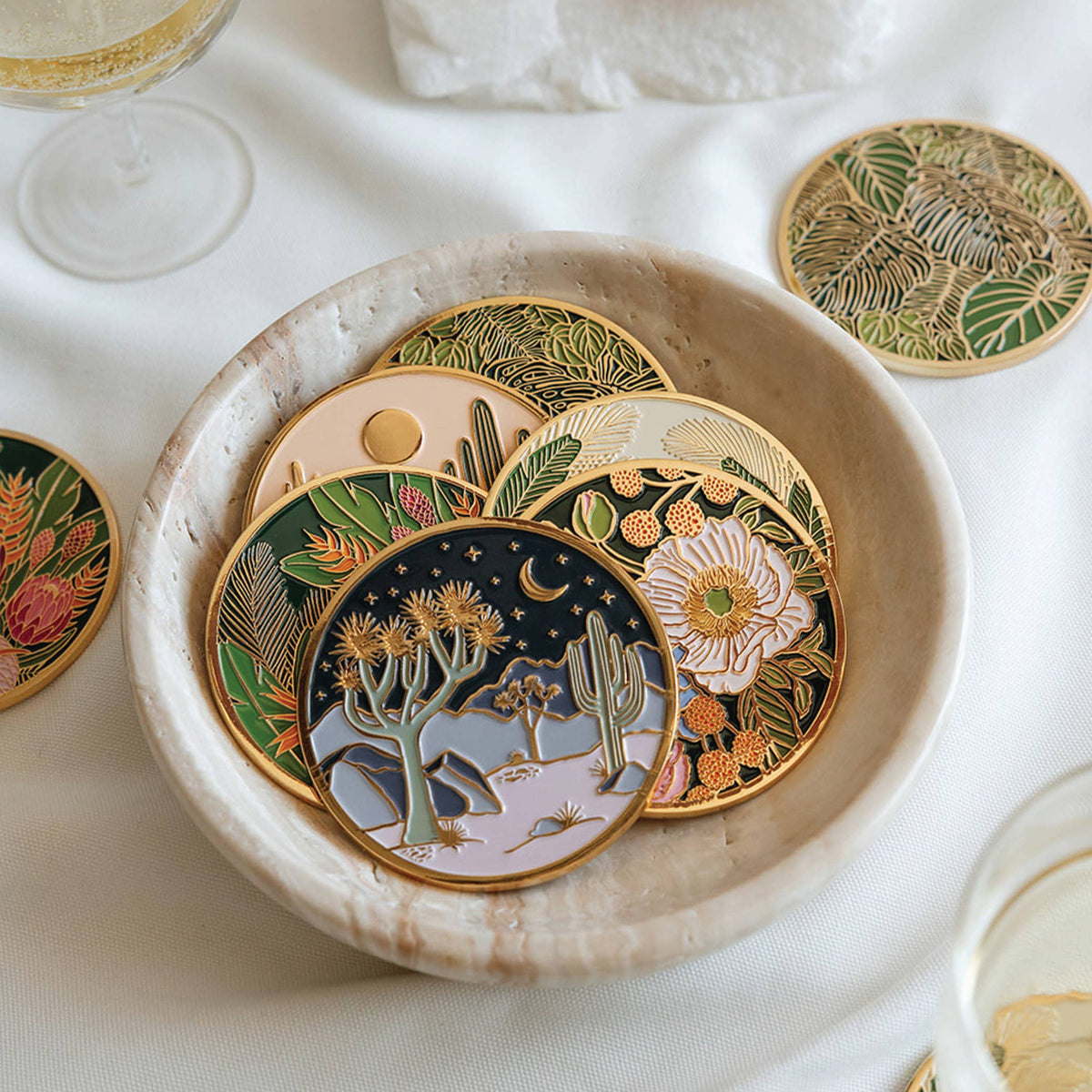 Cool Desert Gold Drink Coasters | Christmas + Hostess Gifts