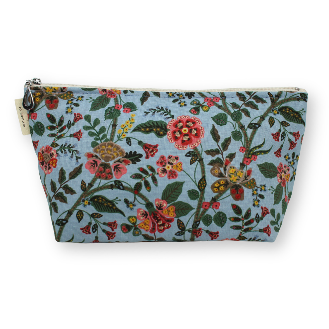 The Medium Makeup Bag | Lined Zip Pouch | Cotton