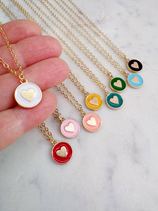 Colorful Heart Necklace for Kids