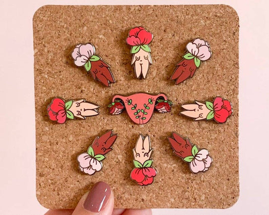 Blooming Uterus Enamel Pin - Feminist Girl Power Gift