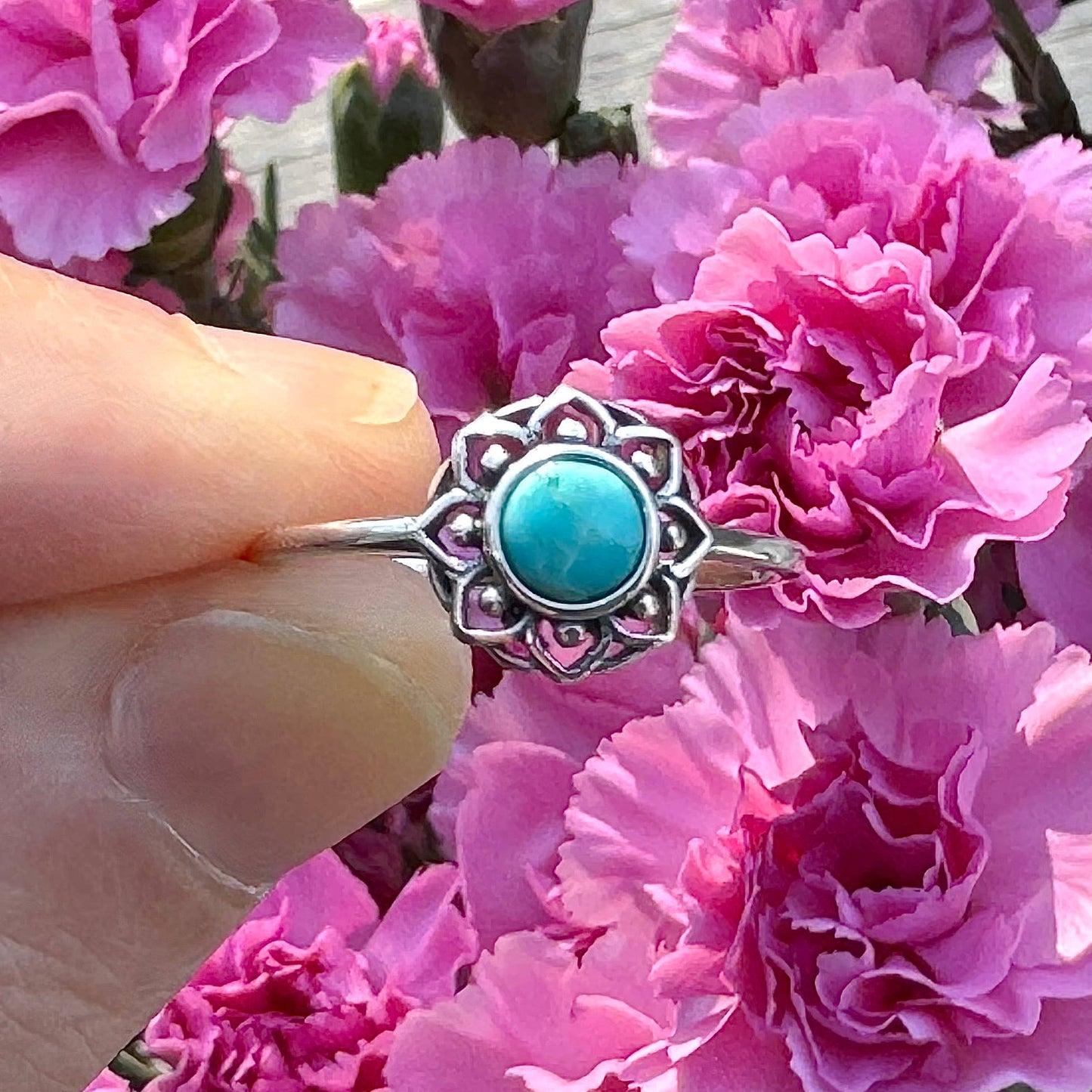 Turquoise Lotus Ring