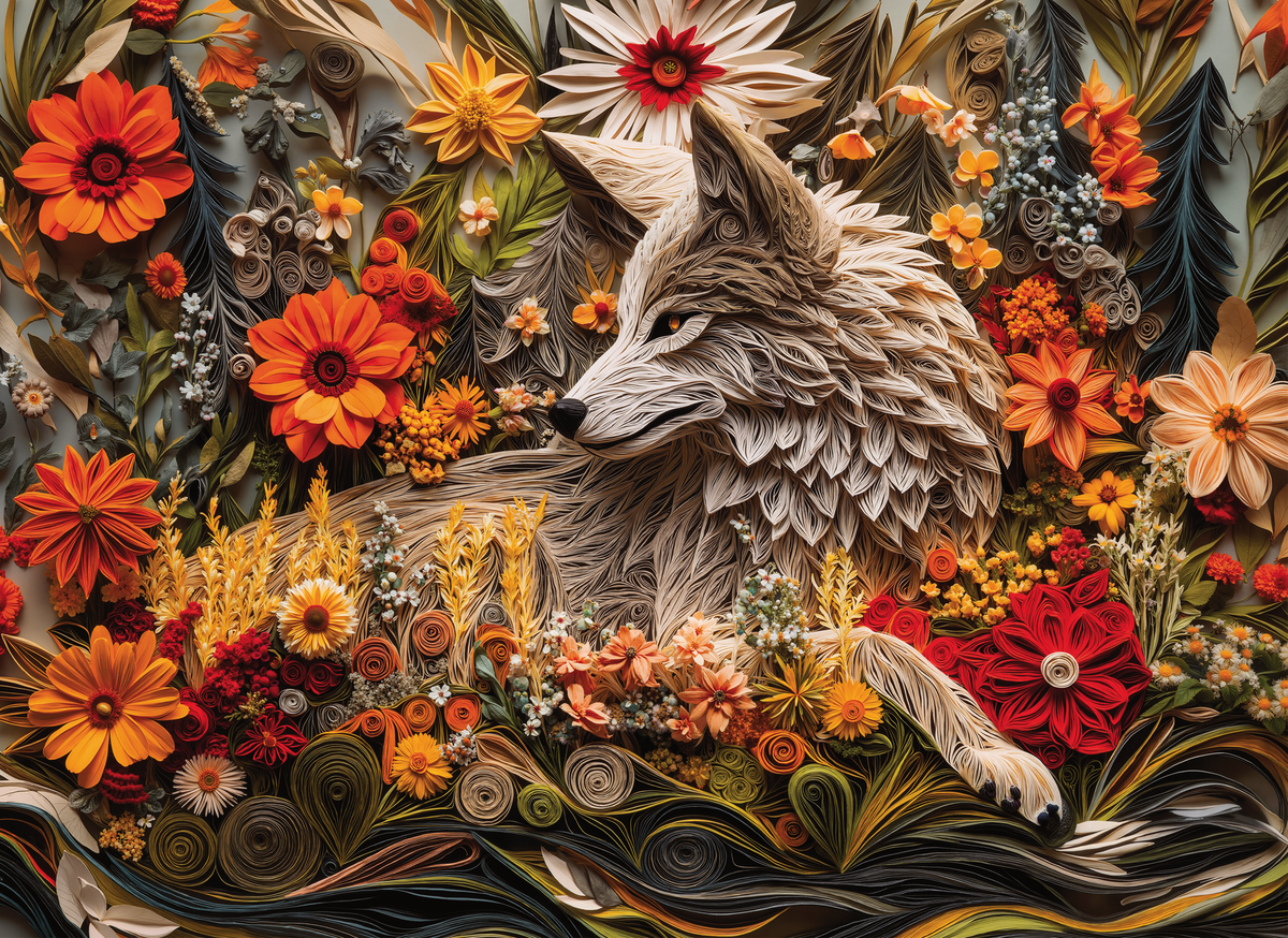 No. 15 - Wildflower Wolf - 1000 Piece