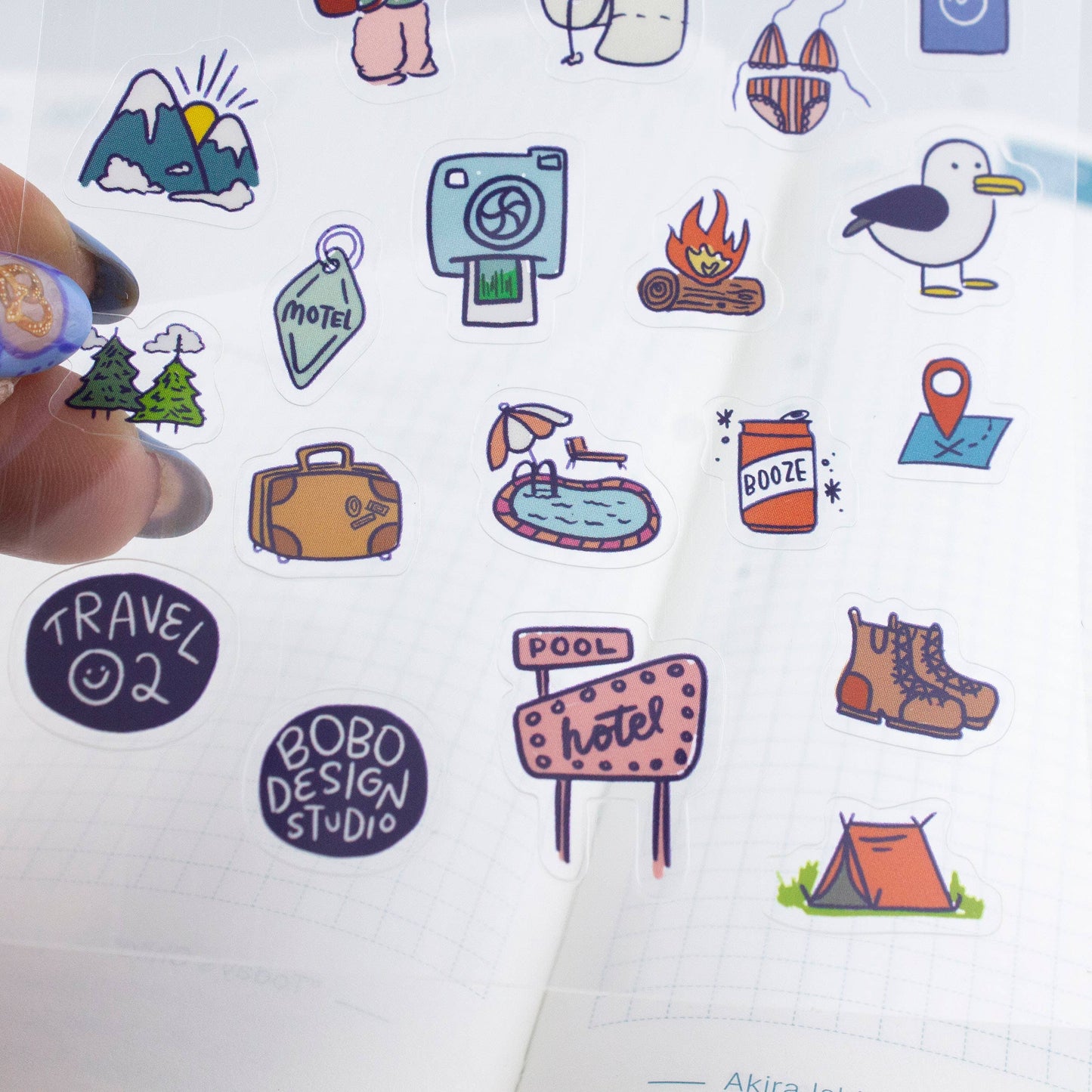 Travel 02 - Clear Planner Sticker Sheet