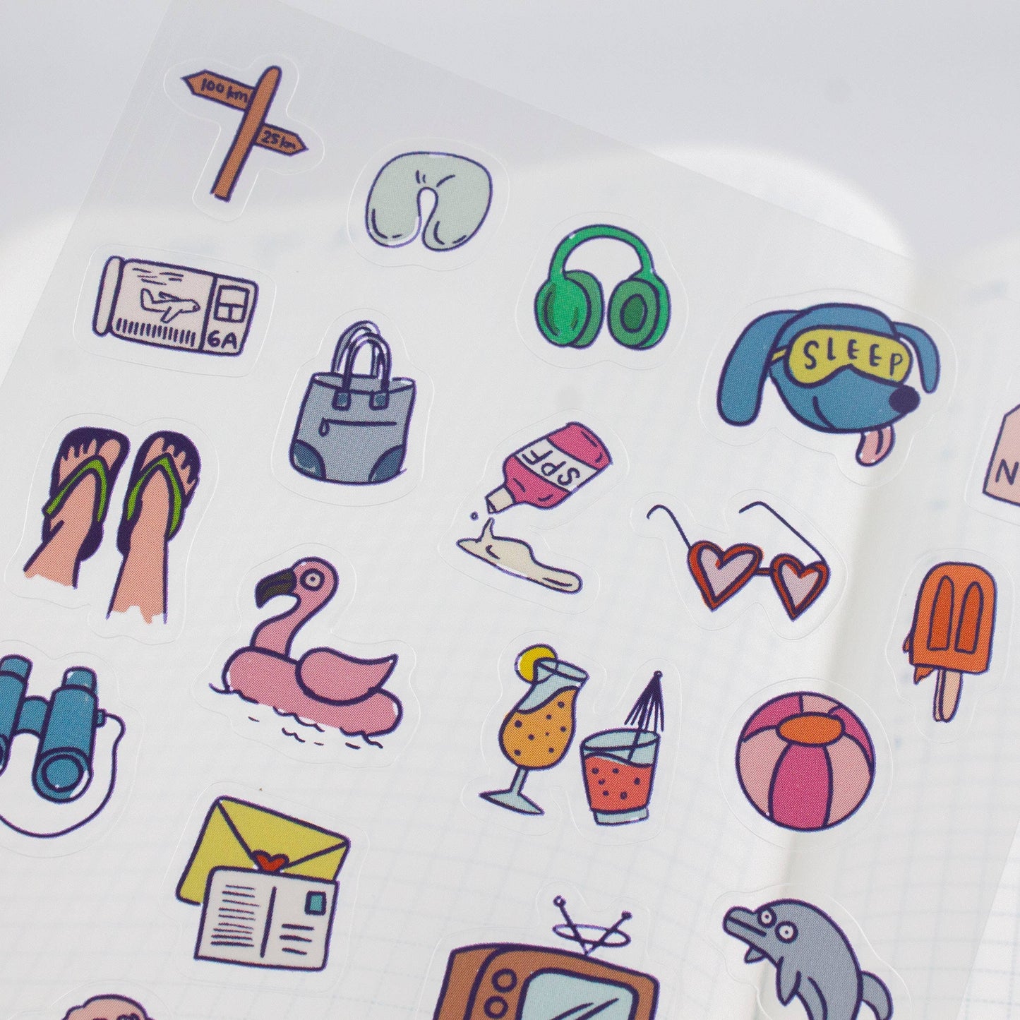 Travel 02 - Clear Planner Sticker Sheet
