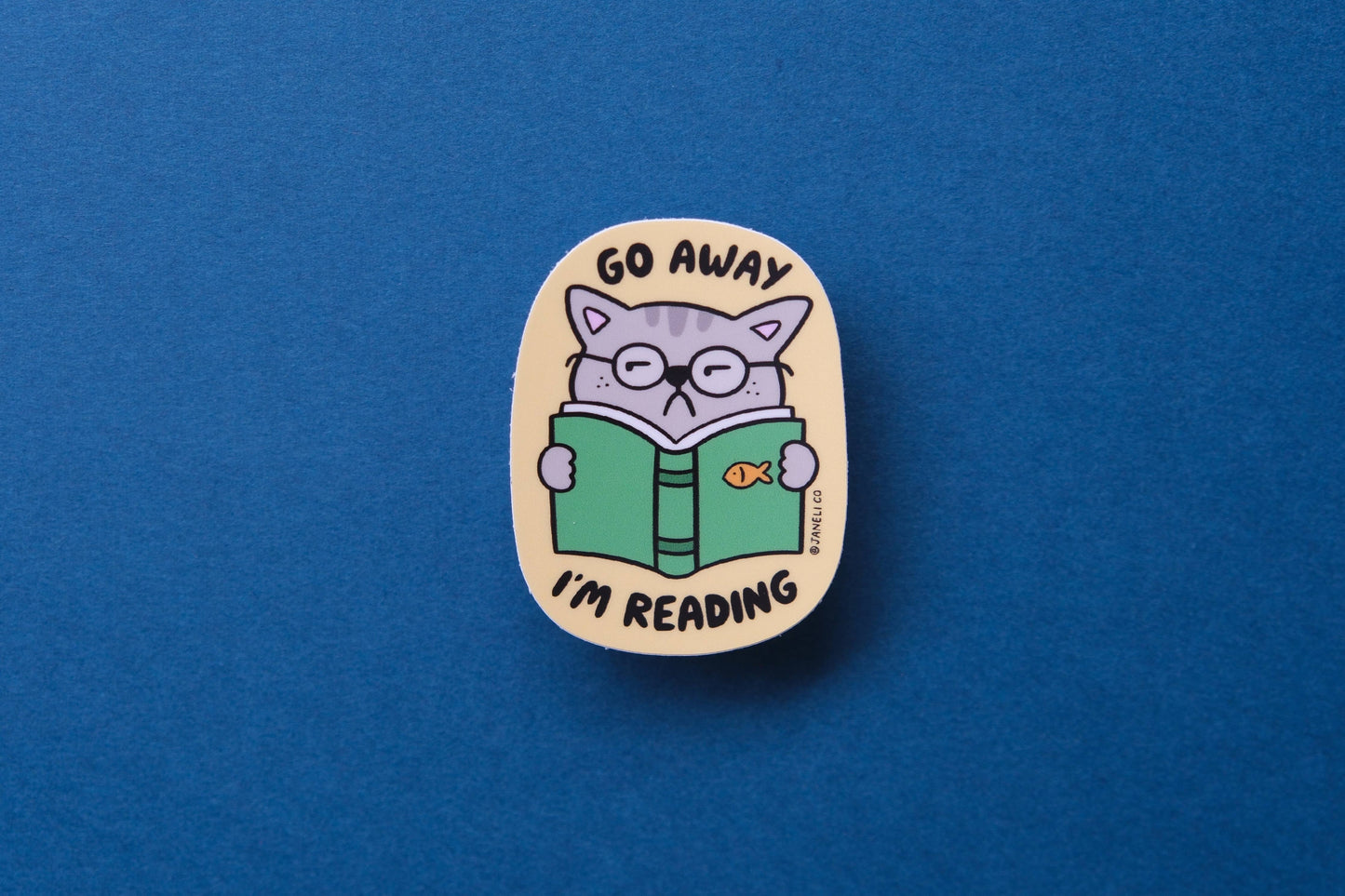 Go Away I'm Reading Sticker