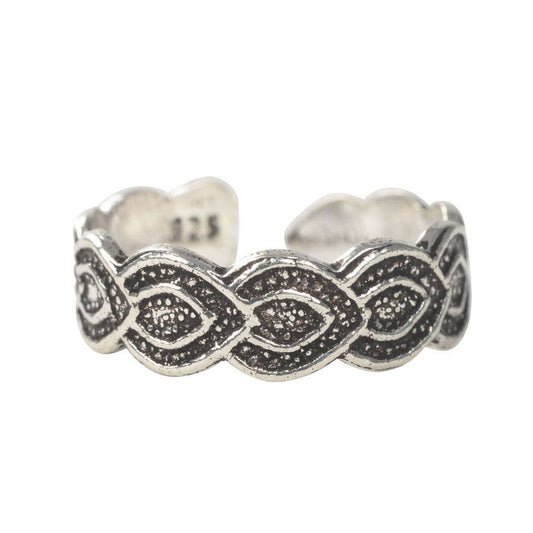 Silver Antique Arrows Toe Ring