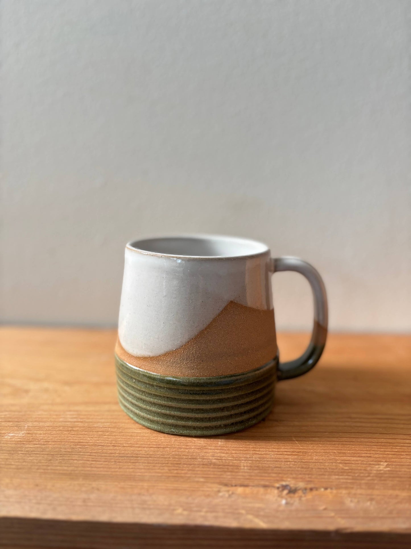 Ceramic Reeded Mug - Handmade