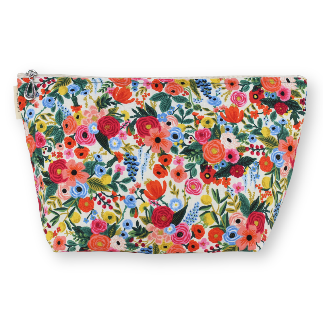 The Large Makeup Bag | Lined Zip Pouch | Cotton