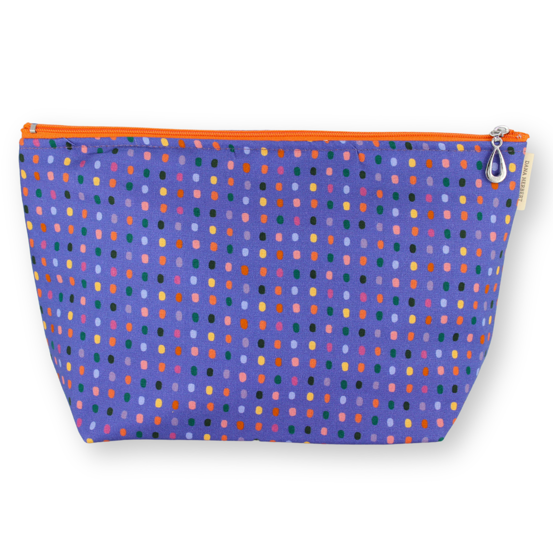 The Large Makeup Bag | Lined Zip Pouch | Cotton