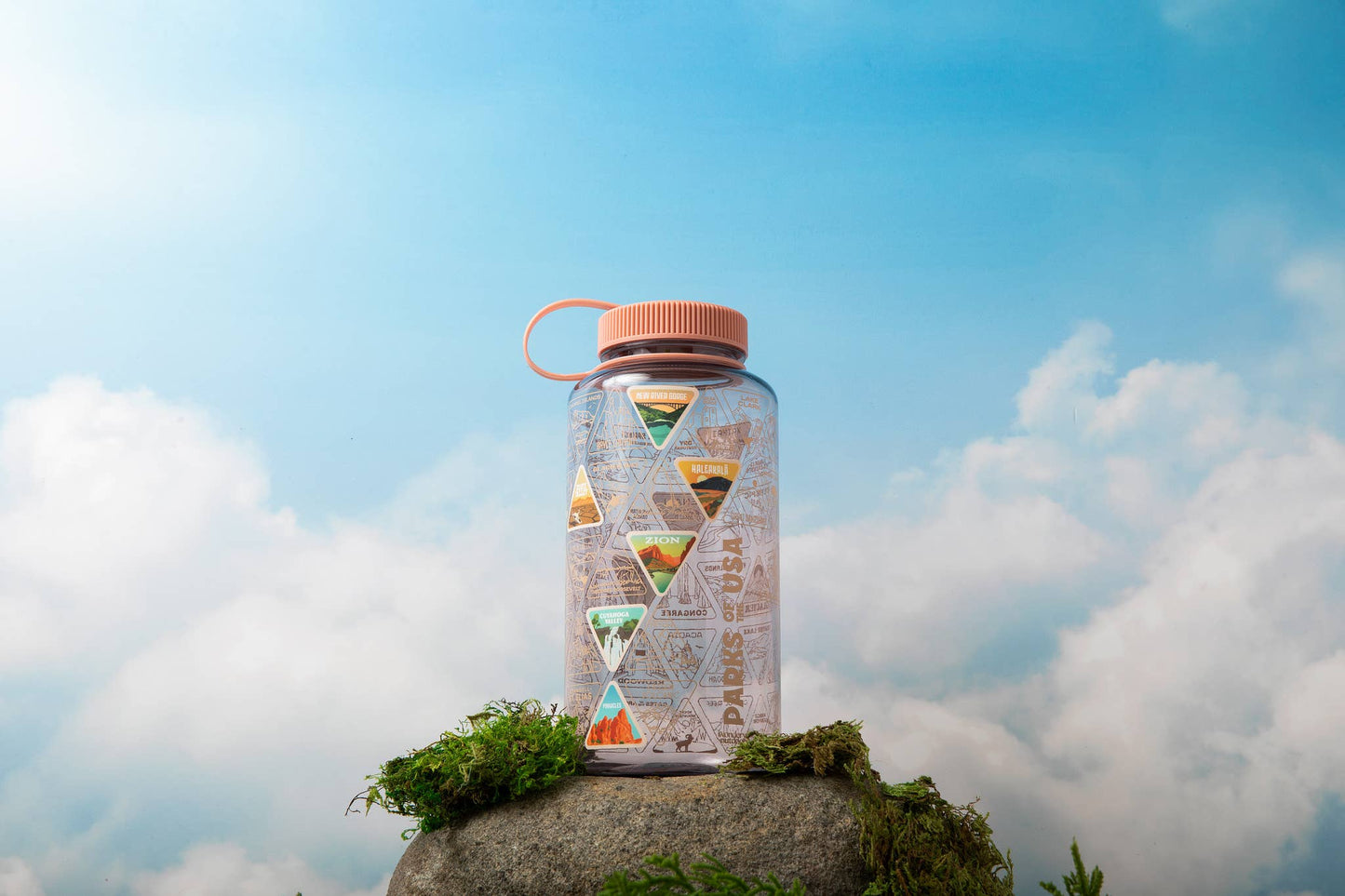 National Parks of the USA - Adventure Bucket List Bottle - 32oz, Plastic