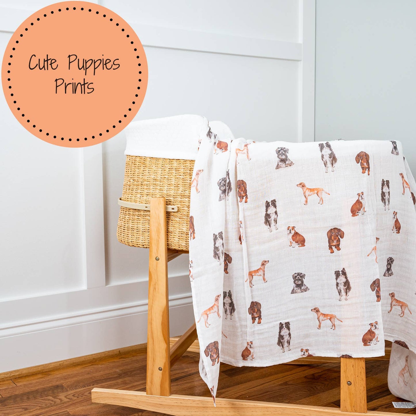 Muslin Swaddling Blanket - Dog