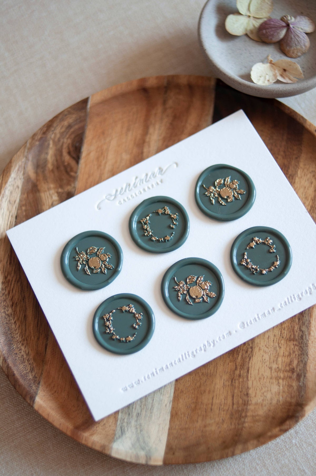 Set of 6 Green Sequoia Wax Stickers