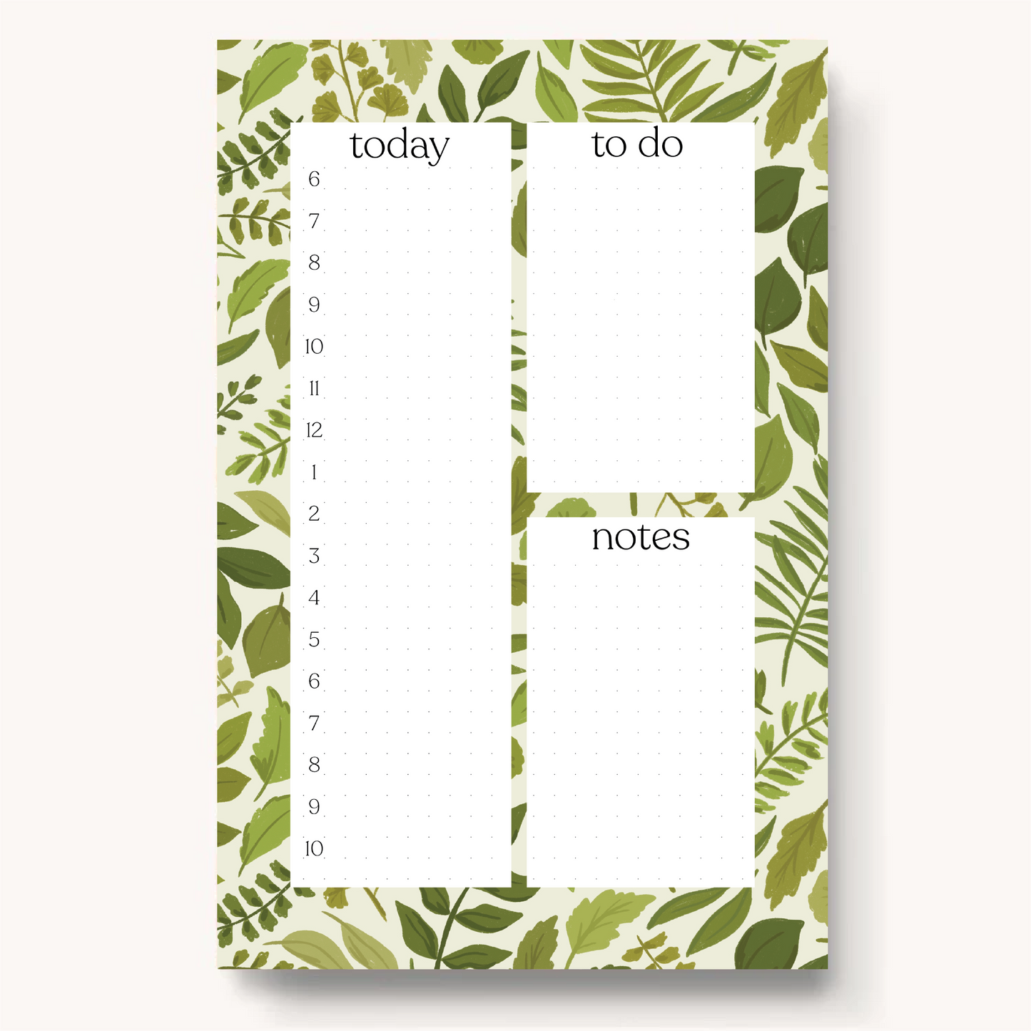 Floral Daily Planner Notepad