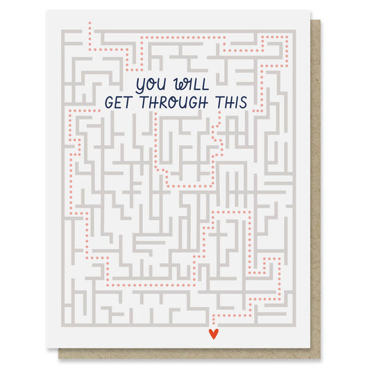 Get Through This Maze Sympathy Card