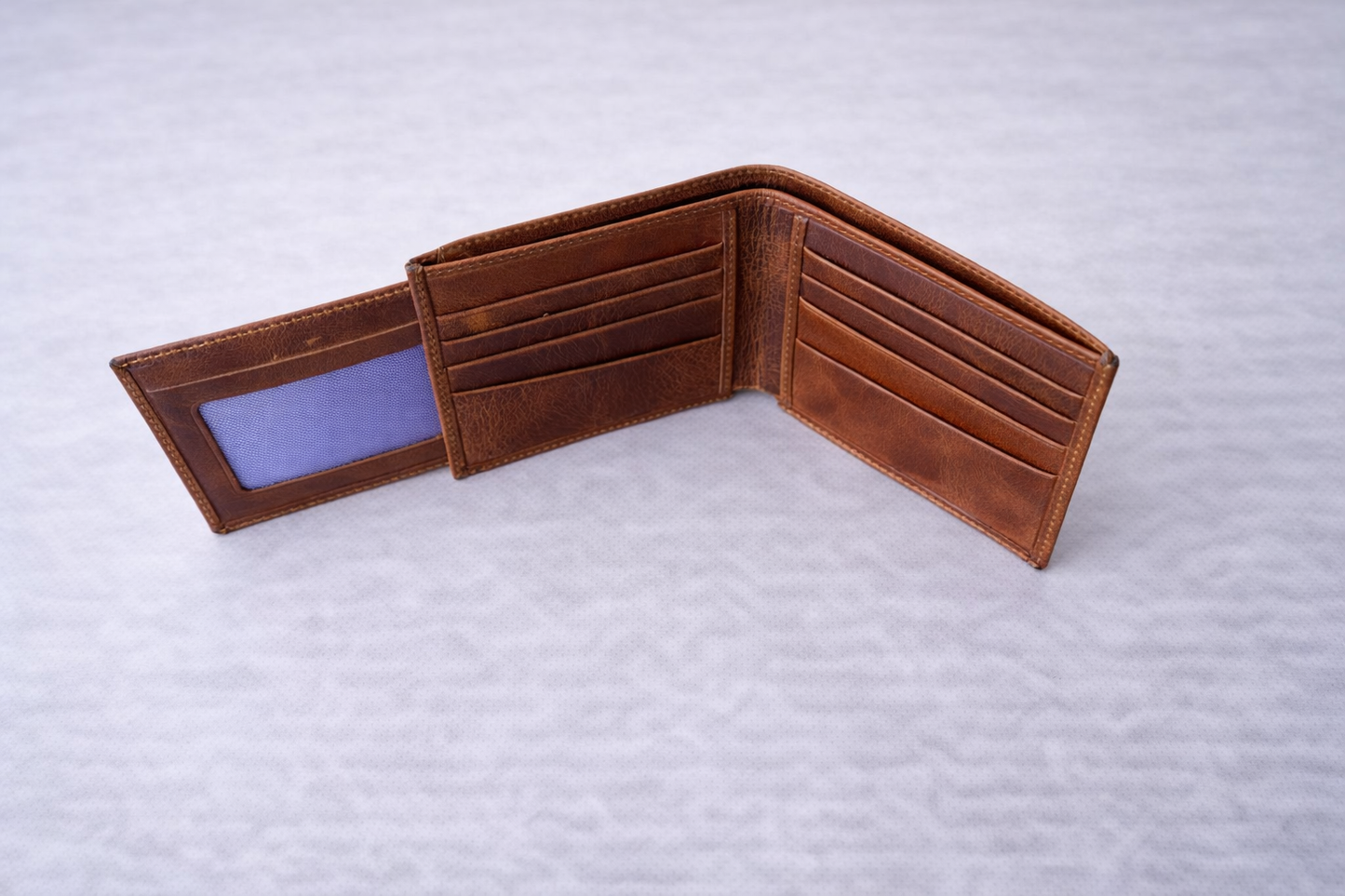 Leather Wallet with Card Holder, Bifold Kangaroo Wallet