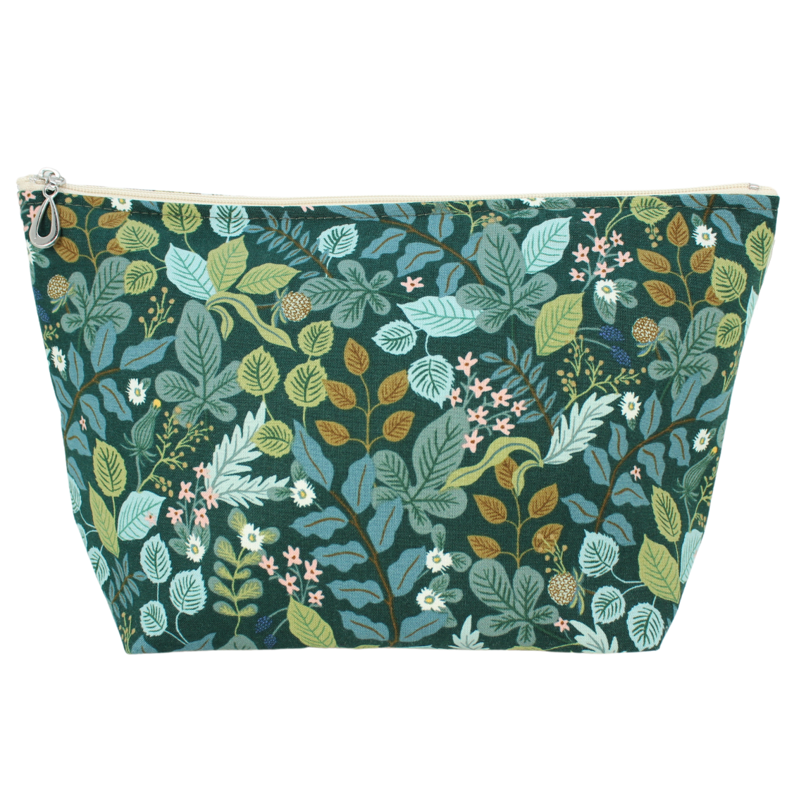 The Large Makeup Bag | Lined Zip Pouch | Cotton