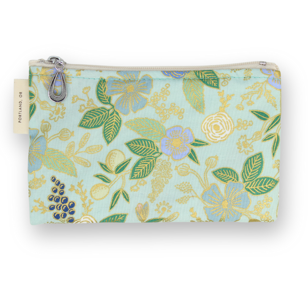 The Coin Purse | Small Zip Pouch | Metallic Cotton