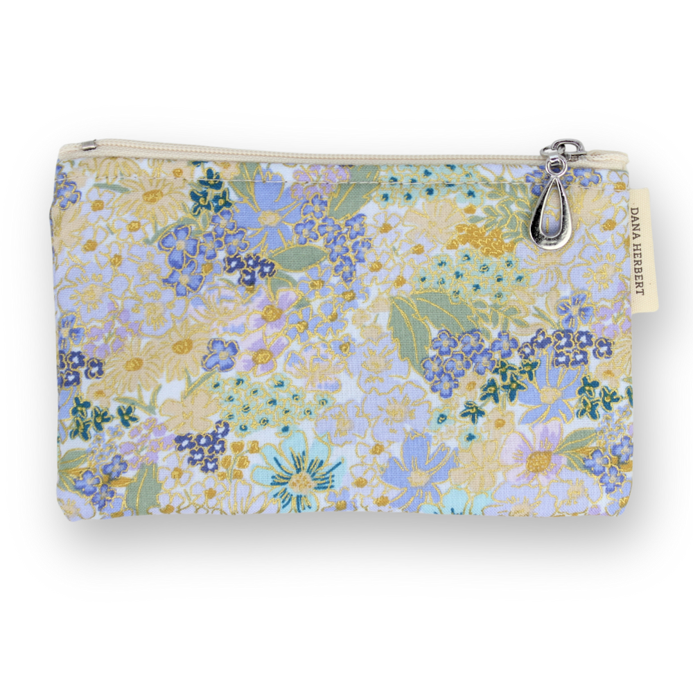 The Coin Purse | Small Zip Pouch | Metallic Cotton
