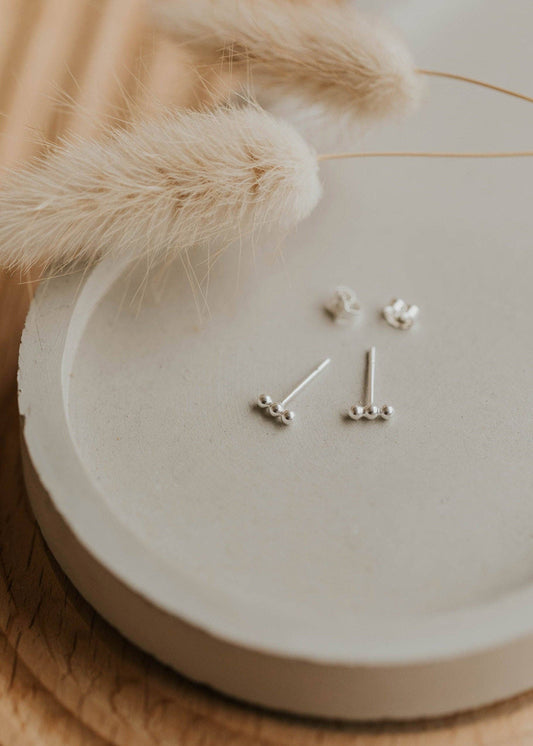 Triple Dot Studs | 14kt Gold Fill + Sterling Silver