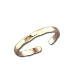 Thin Hammered - Adjustable Toe Ring
