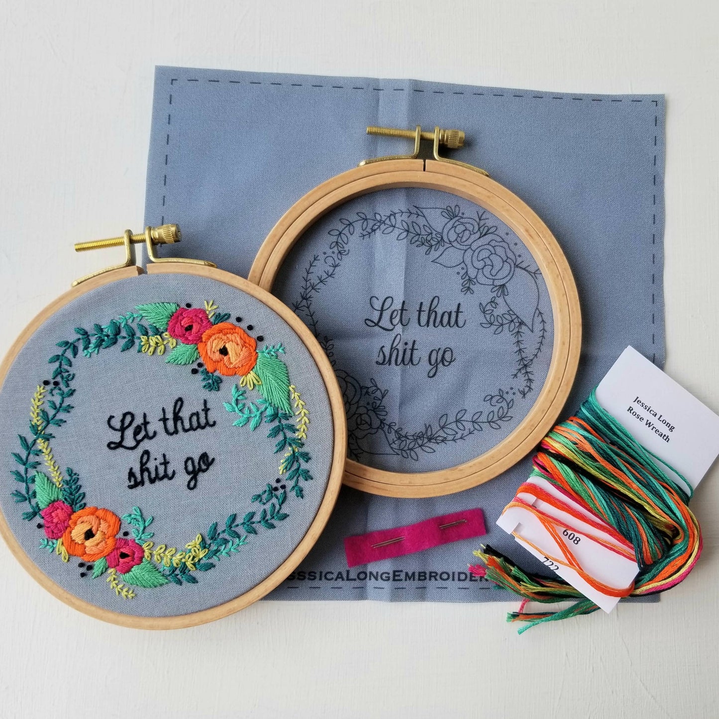 Let That Shit Go - Beginner Embroidery Kit