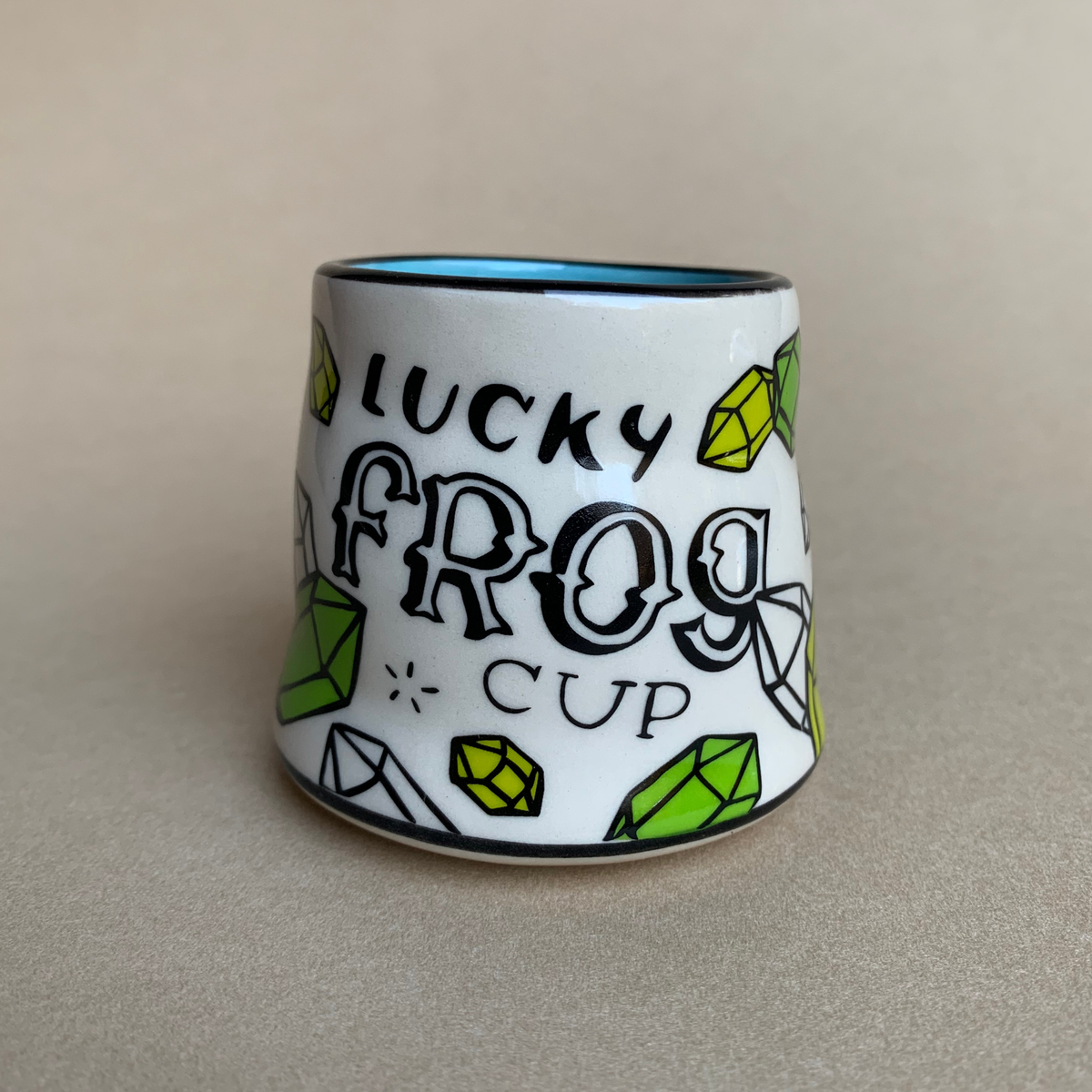Lucky Frog Cup - Small Ceramic Christmas Holiday Gift Mug