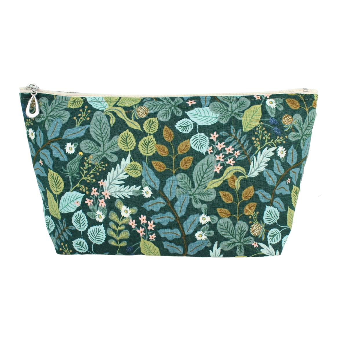 The Medium Makeup Bag | Lined Zip Pouch | Cotton