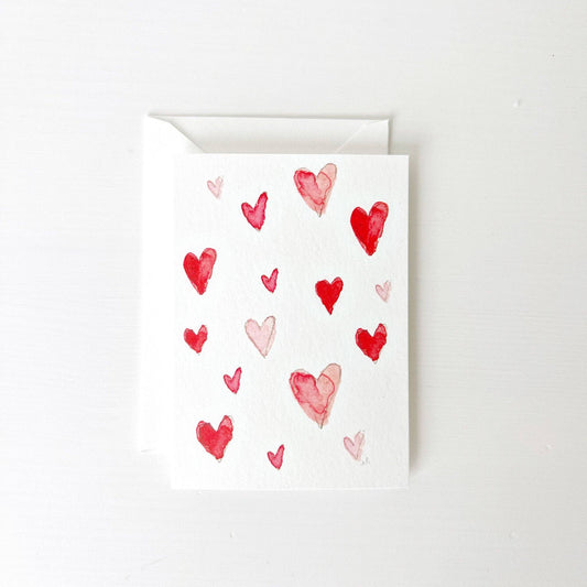 Hearts mini notecard