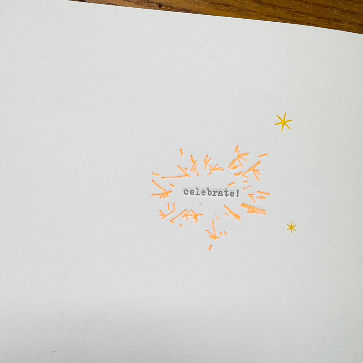 Sparkler Wishes Happy Birthday Letterpress Card