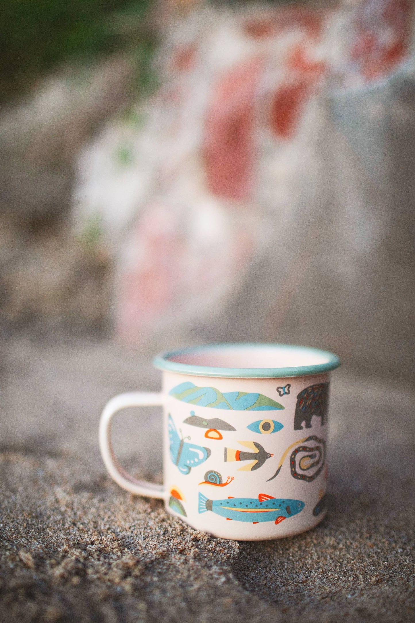 Enamel Coffee & Camp Mug | Mountain Stream