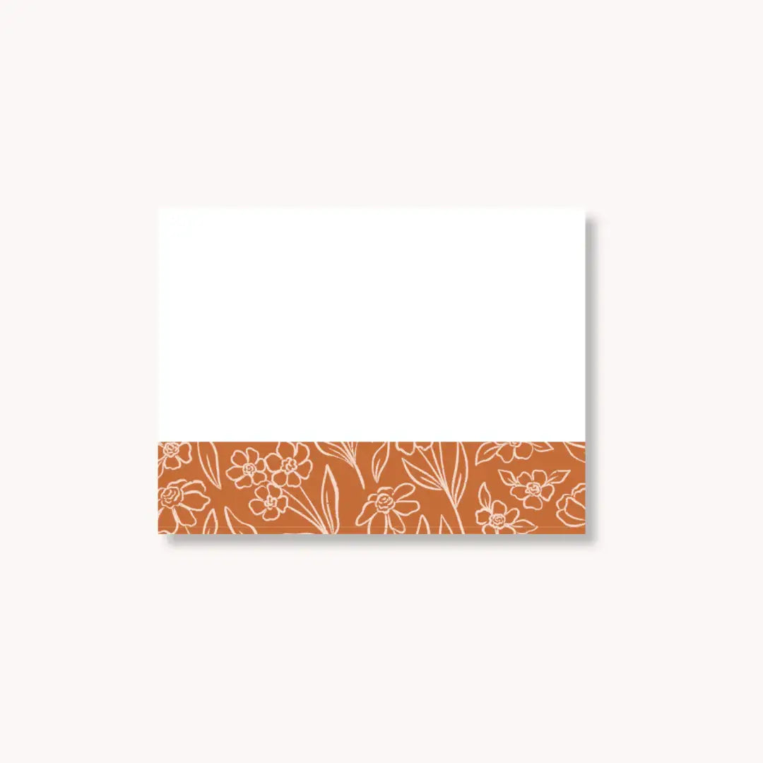 Floral Sticky Note, 4x3"