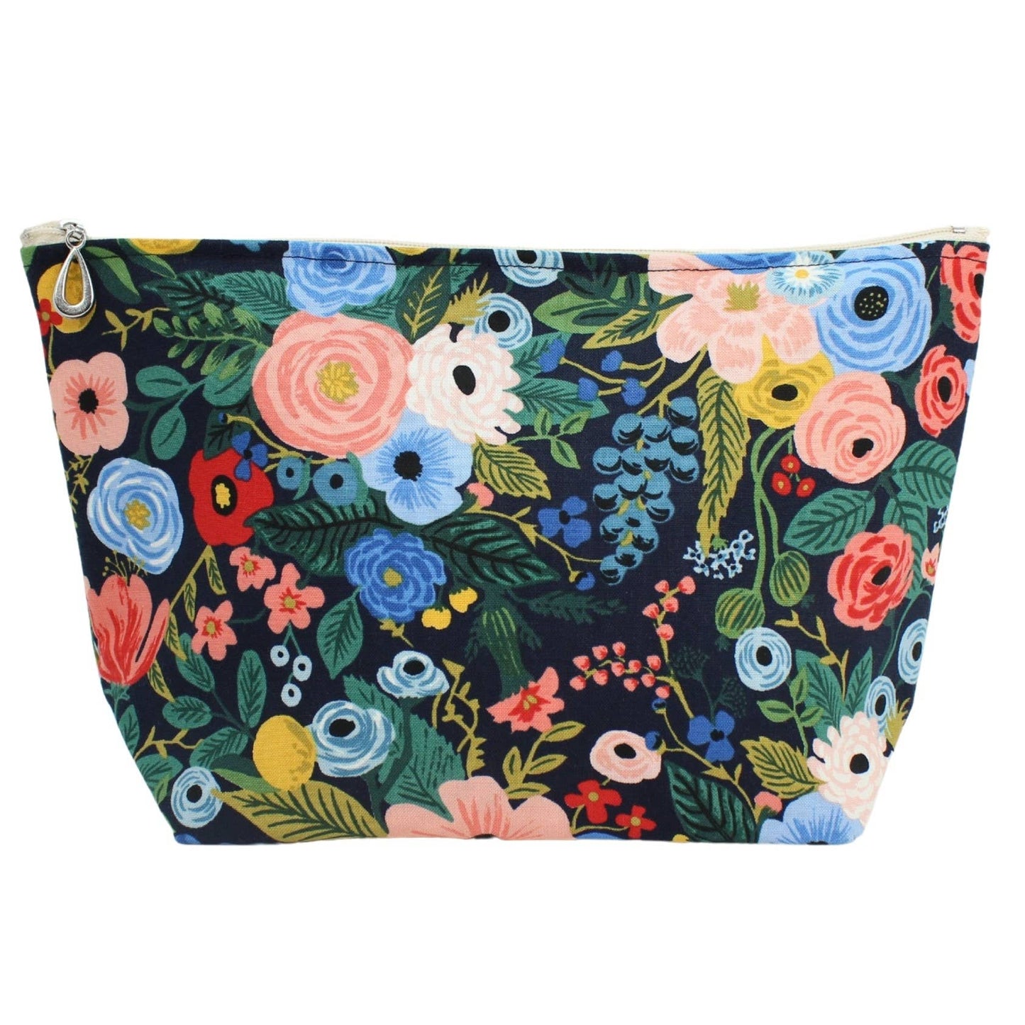 The Large Makeup Bag | Lined Zip Pouch | Cotton