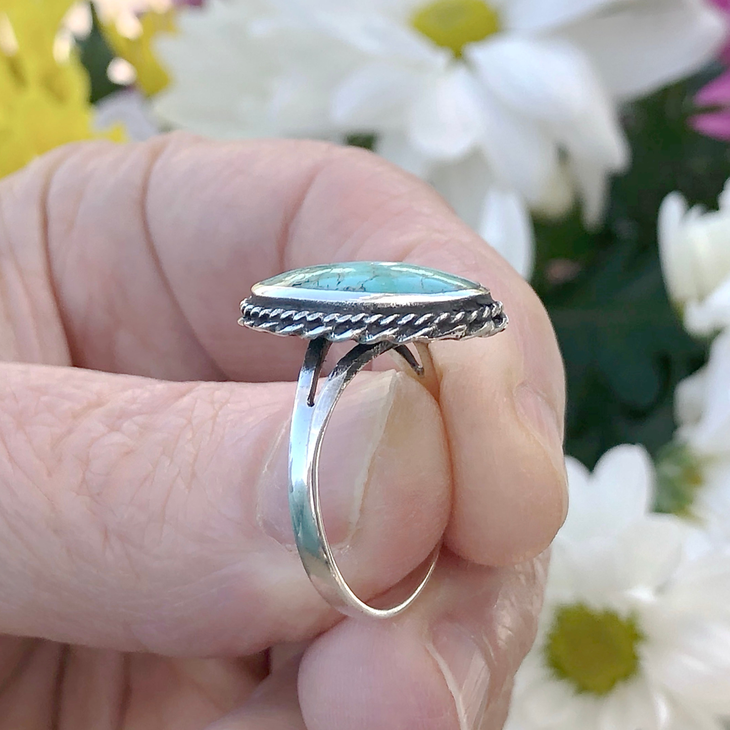 Large Oval Turquoise Ring