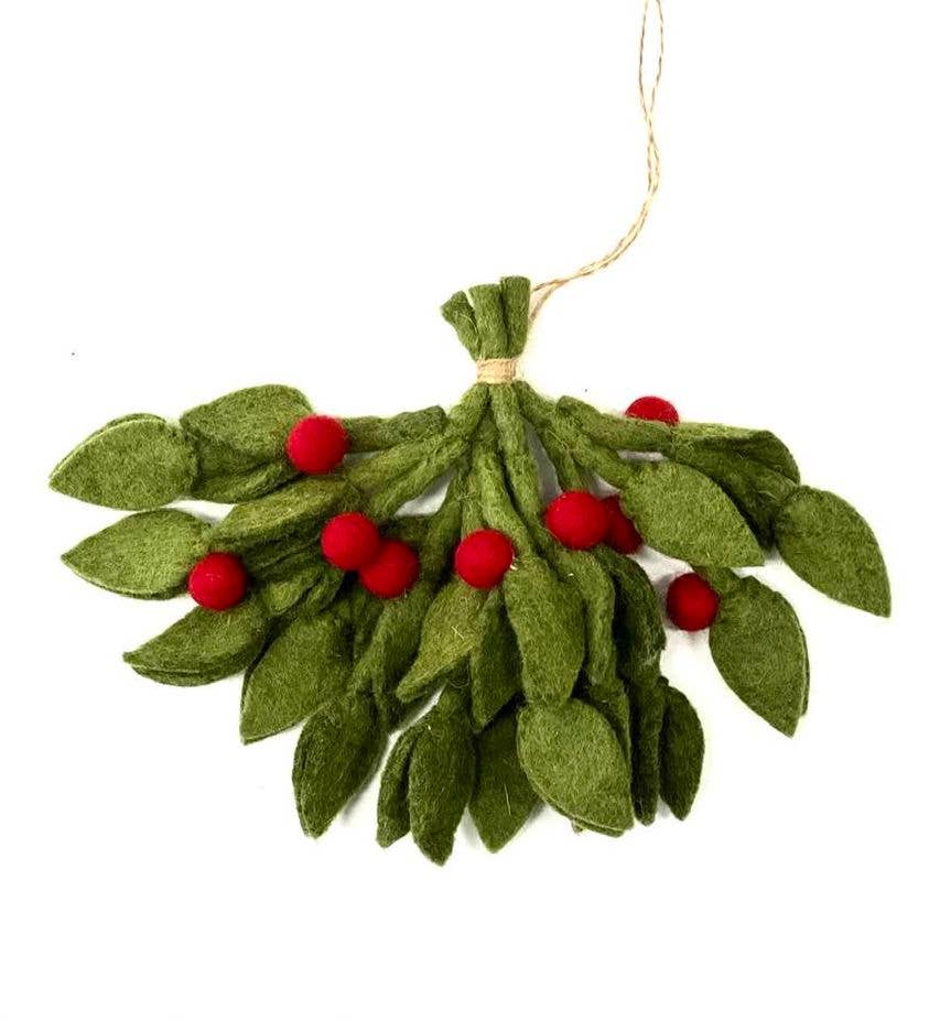 Misteltoe with Holly Berries