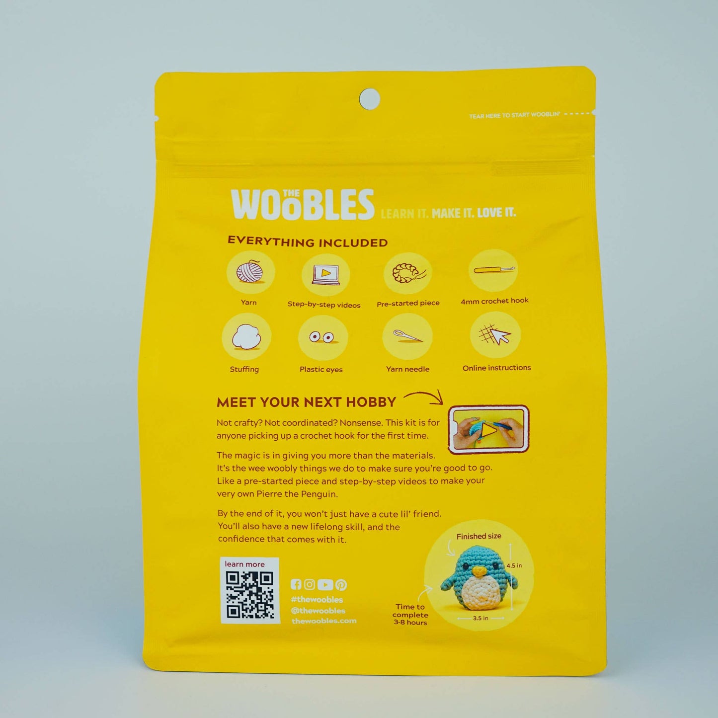 Pierre the Penguin - Beginner Crochet Kit