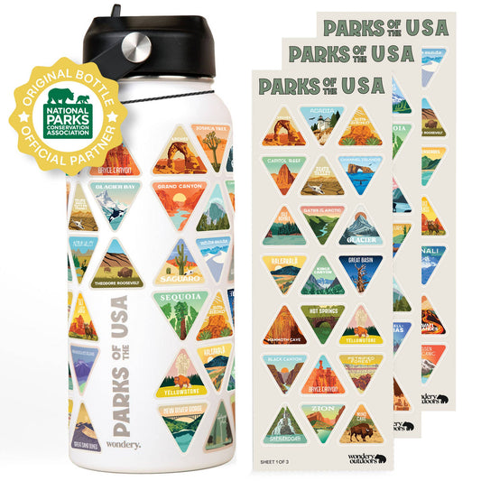 National Parks of the USA - Adventure Bucket List Bottle - 32oz, Metal
