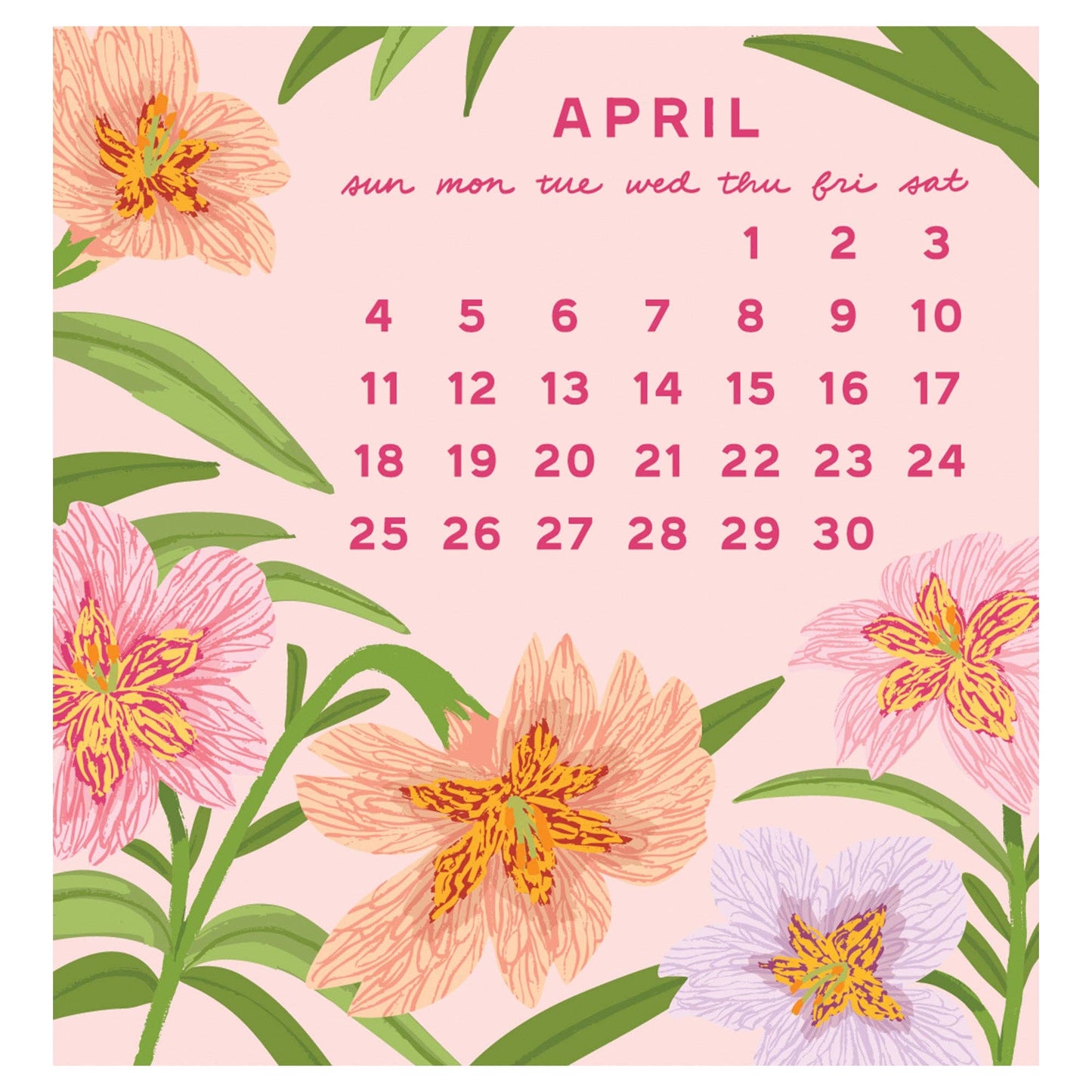 2027 Flower Power Mini Calendar