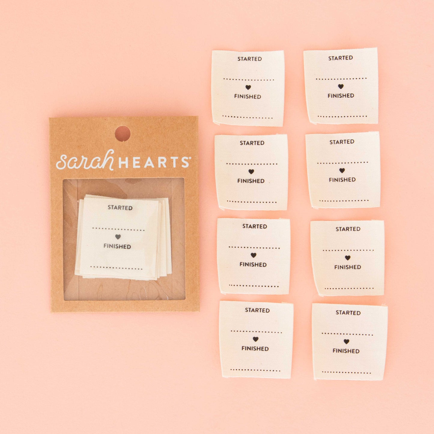 Started/Finished Organic Cotton Sewing Labels