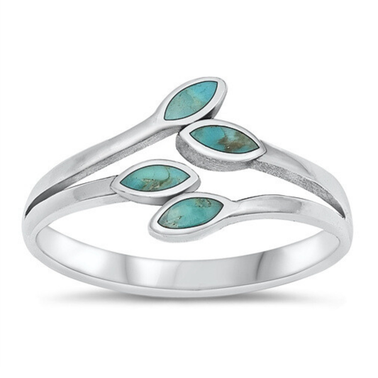 Turquoise Leaves Ring